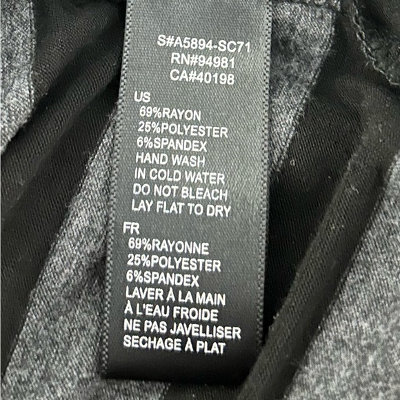 Forever 21 Black and grey, striped cowl neck sweater - Size L - sleeveless - Picture 6 of 6